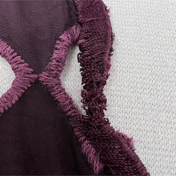 Johnny Was Avery Dress Purple Tribal Embroidered Aztec Eyelet Boho Western Large - Picture 11 of 12